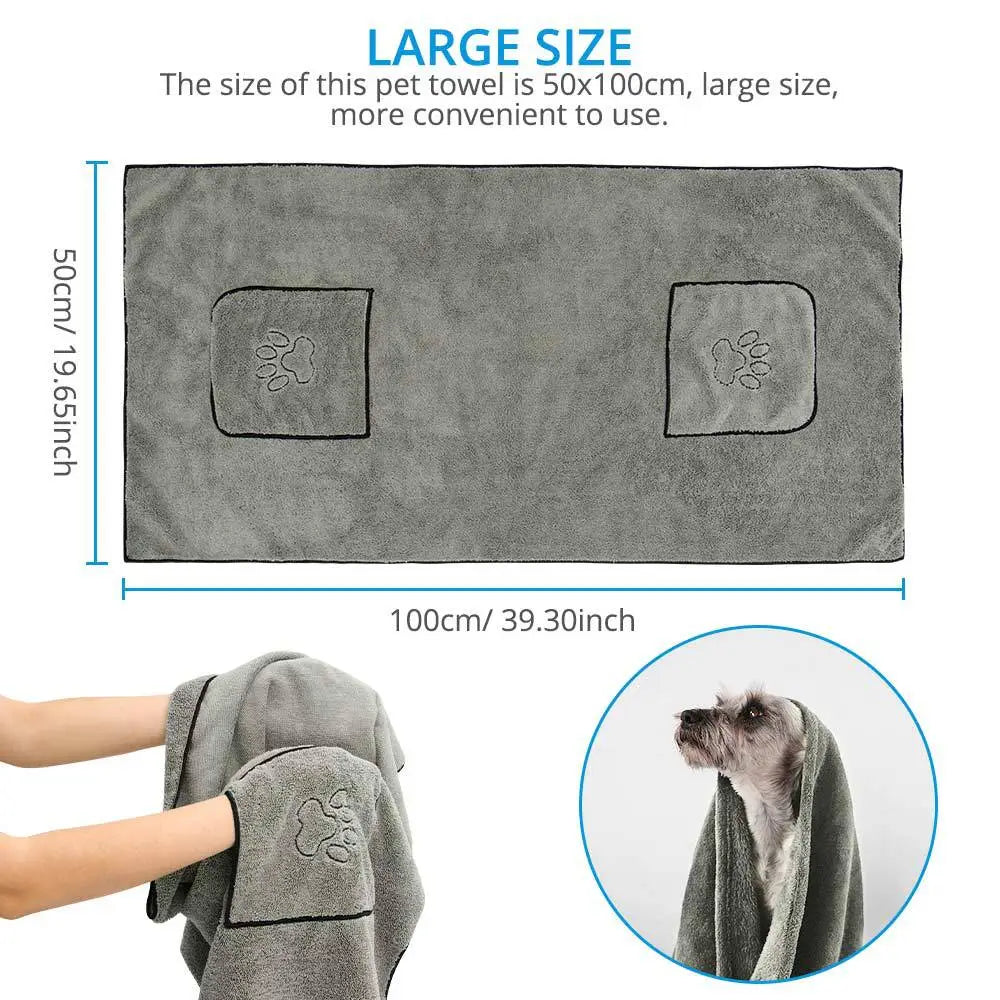 Ultra-Absorbent Microfiber Pet Towel