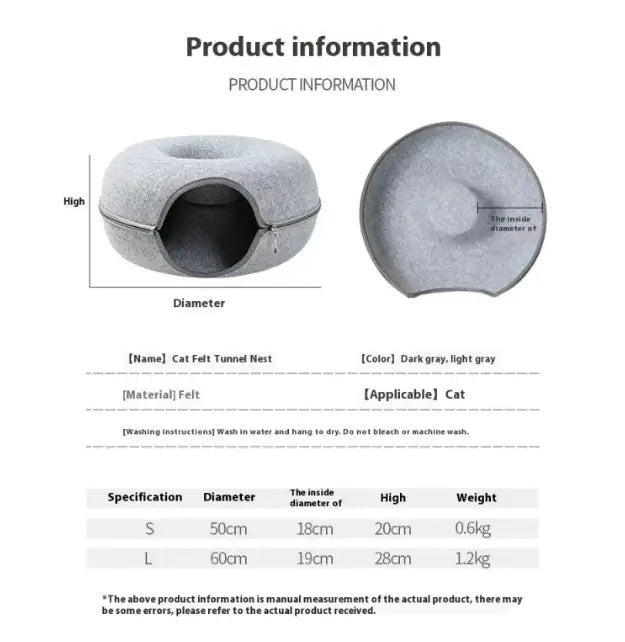 Cozy Cat Play Tunnel