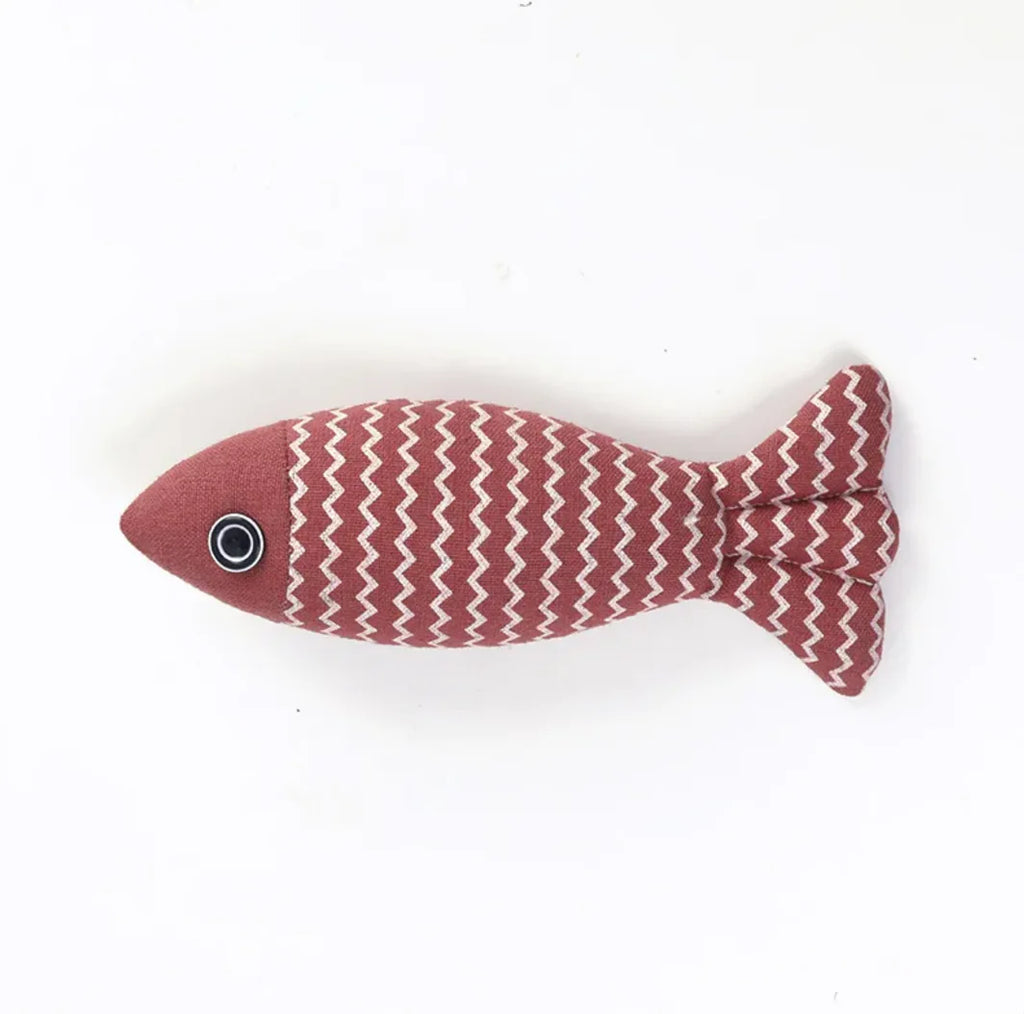 Linen Feline Fish Toy