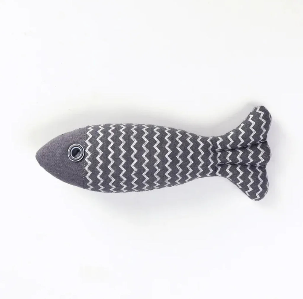 Linen Feline Fish Toy