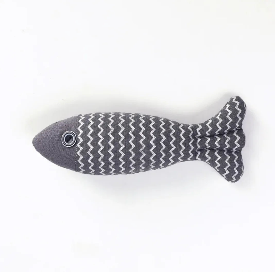 Linen Feline Fish Toy
