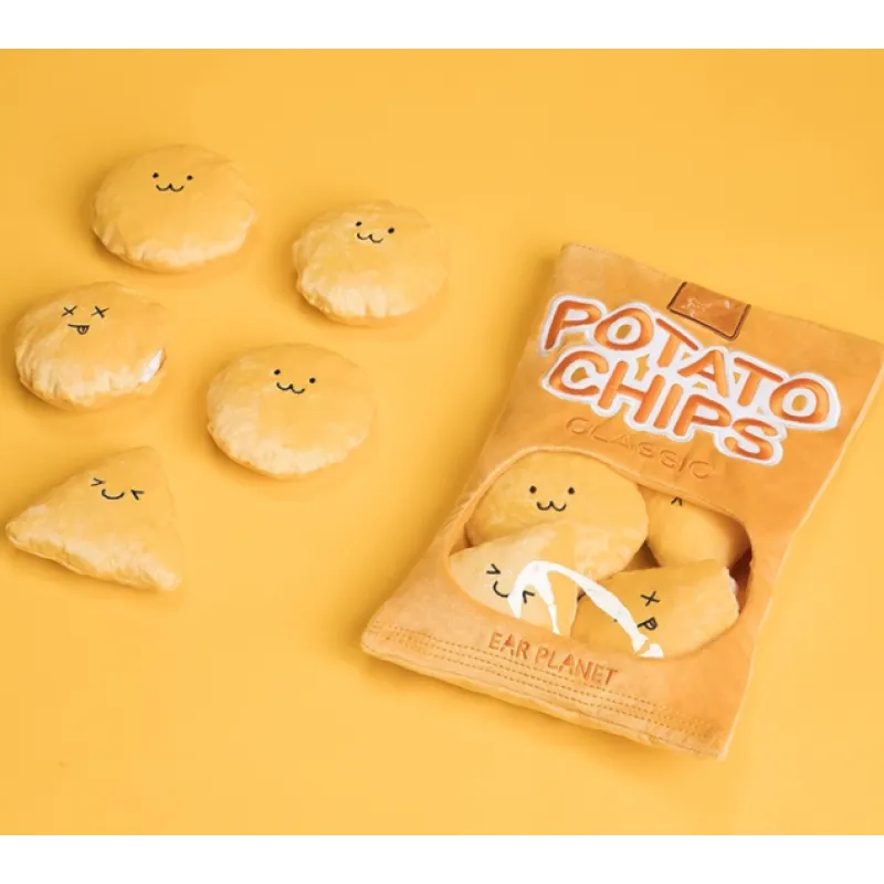 Chips Crinkle Dog Plush Toy