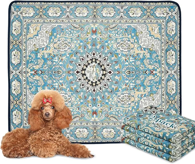 Eco-Wash Reusable Dog Pads - 2 Pack, Anti-Leak, Non-Slip